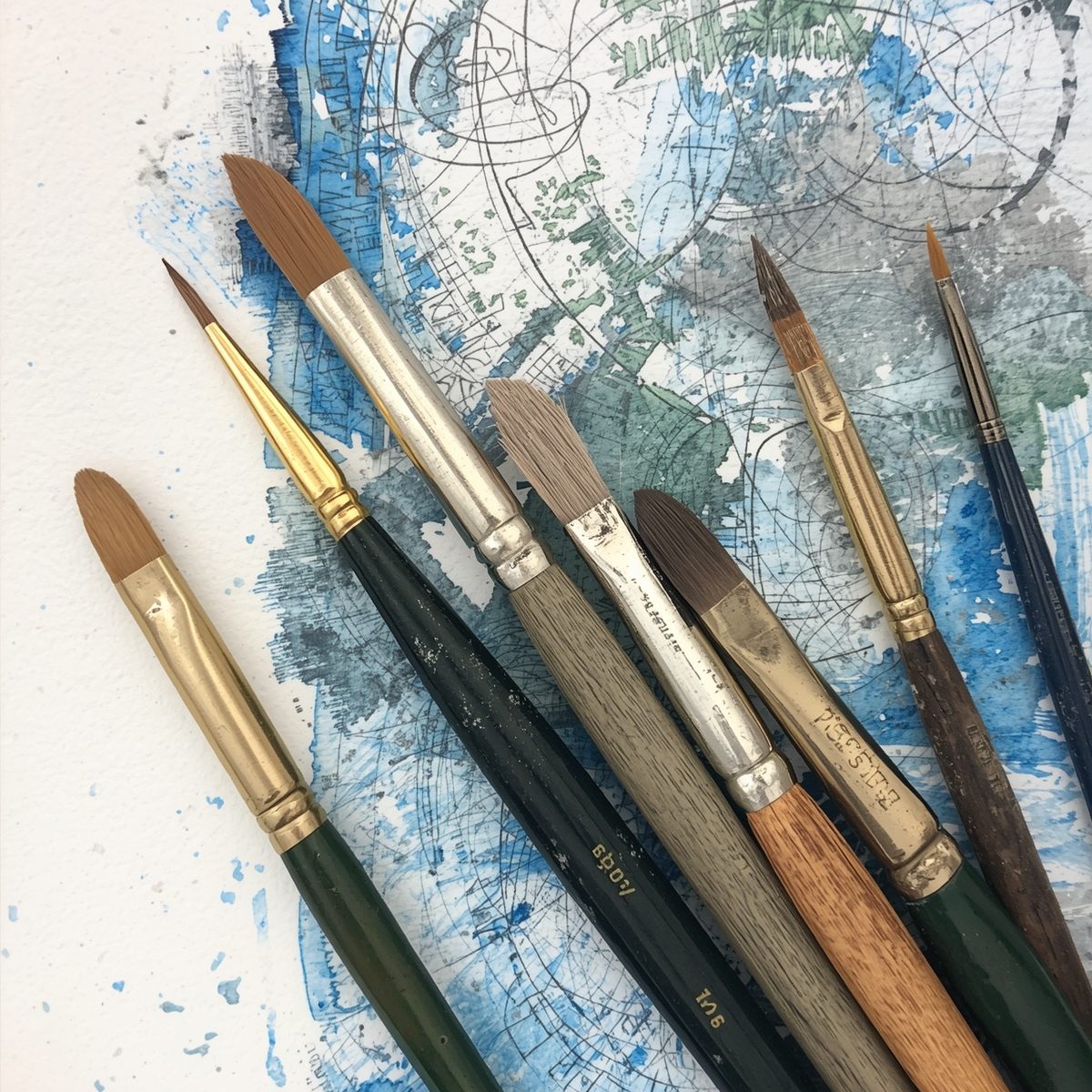 Easel and painting workspace