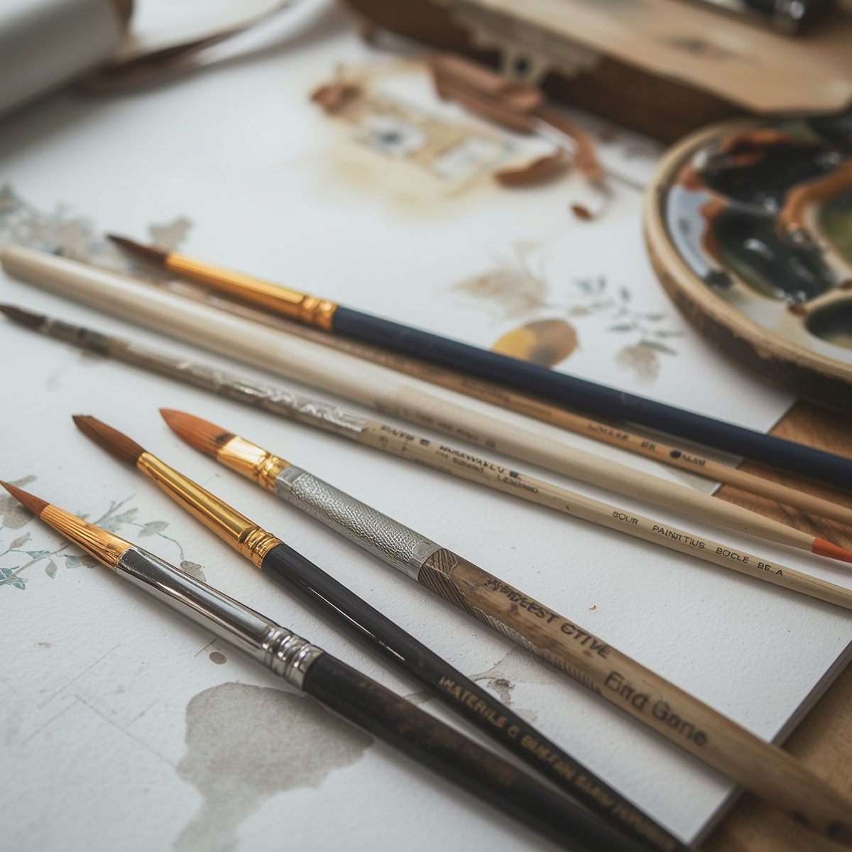 Painting in progress on canvas